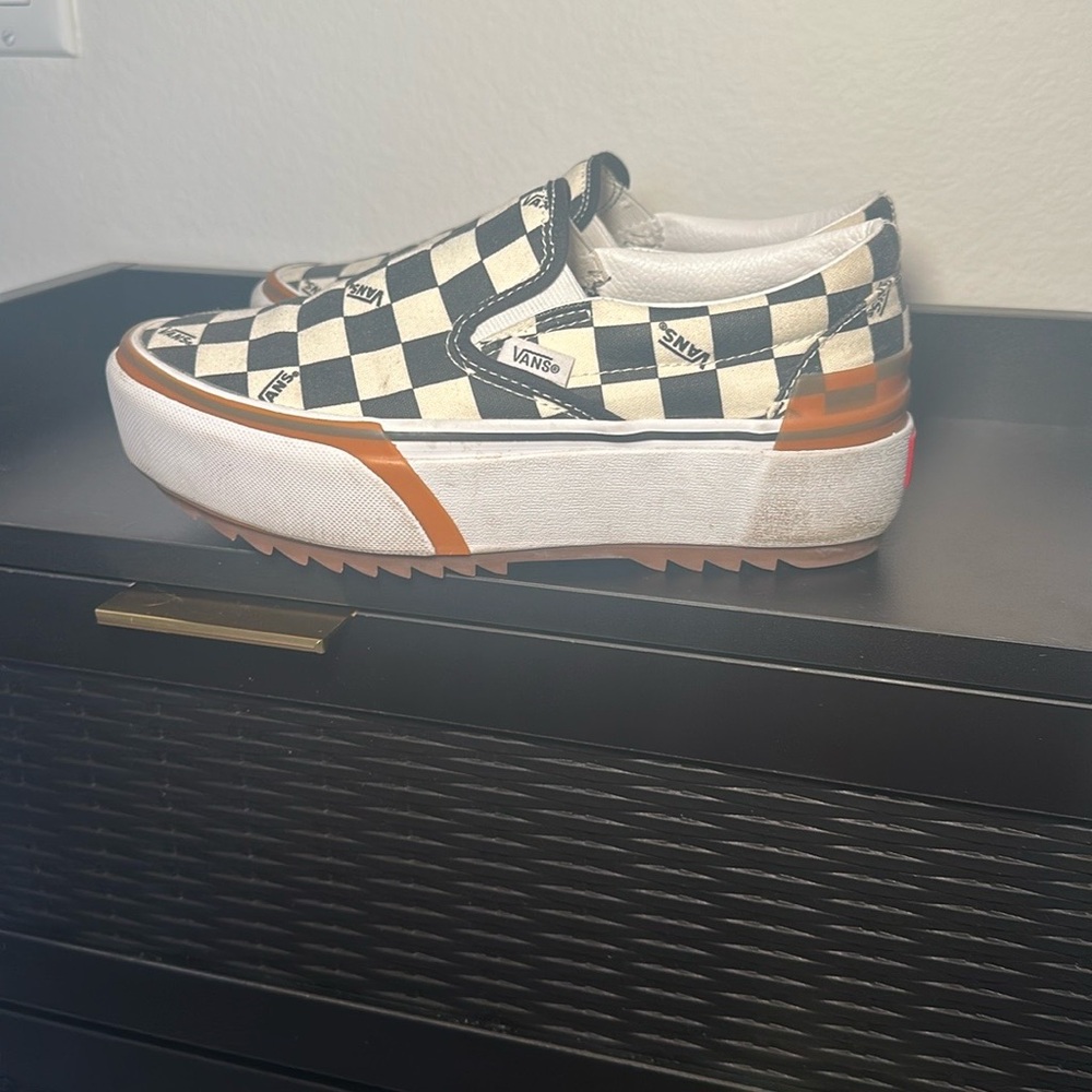 Vans Platform Checkerboard Slip-Ons